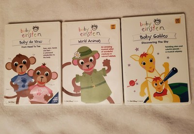3 Baby Einstein Dvd S Baby Galileo Bany Da Vinci World Animals 03 04 Ebay