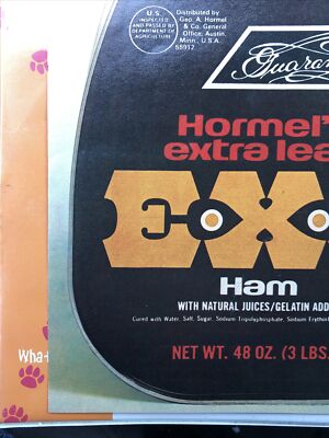1976 Hormel EXL Extra Lean Ham VTG 1970s 70s PRINT AD Canned Ham