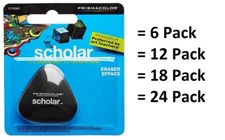 New Original Prismacolor 1774265 Scholar Latex-Free Eraser - Black -Lot Quantity