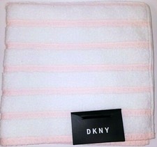 NEW DKNY PINK+WHITE STRIPES COTTON BATH,BEACH TOWEL