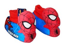SPIDER-MAN MARVEL AVENGERS Plush Sock-Top Slippers Kids Size 9-10 or 11-12 NWT