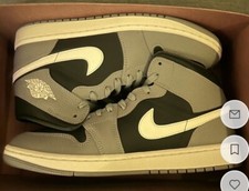 Nike Air Jordan 1 Mid Cement Grey Sail Shoes BQ6472-022 Women's 12