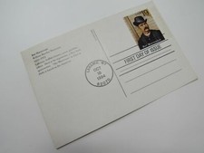 USPS Scott UX185 19c Bat Masterson First Day of Issue Postal Card