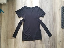 Express Tie Waist Short Sleeve Little Black Dress