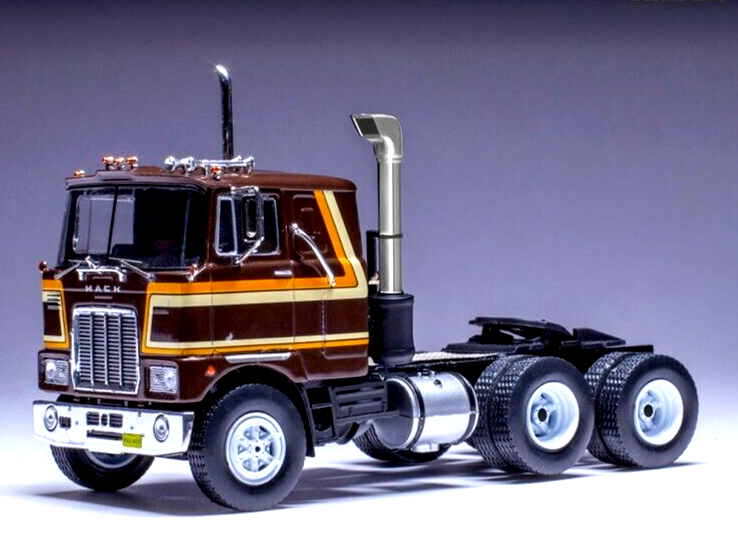 IXO DIECAST 1/43 1977 MACK SERIES F CAB/TRUCK/TRACTOR BROWN WITH STRIPES TR191