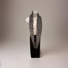 Crochet Infinity Scarf Long 30 Inch Handmade Multi Colored Cottage Core