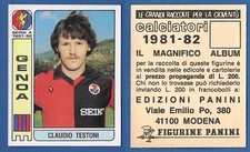 FIGURINA CALCIATORI PANINI 1981/82 - NUOVA/NEW N.156 TESTONI - GENOA