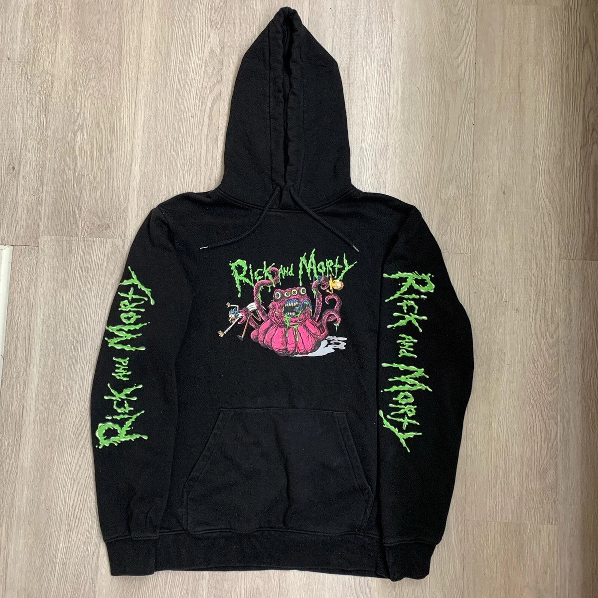 Rick and morty fleece hoodie sale
