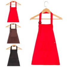 Children Kid Child Solid Apron Waterproof Kitchen Dining Painting Baking Aprons
