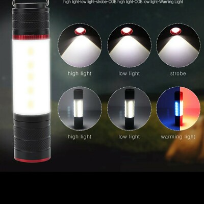 Led XML T6 ZOOM Laterne Camping Taschenlampe XM-L Cree mit COB rund herum Smd
