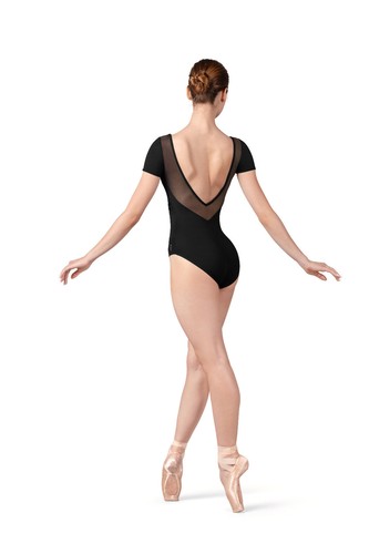 Bloch Ladies Talise Cap Sleeve Leotard Twist Waist Detail L4292 Black - Picture 3 of 3