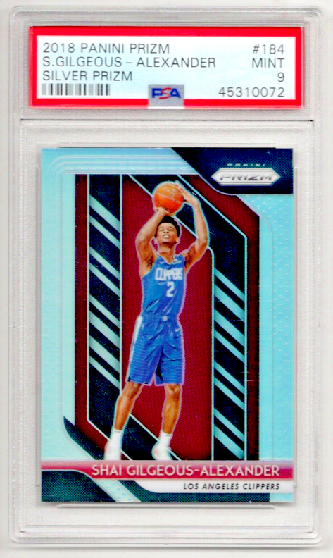 2018-19 PANINI SILVER PRIZM SHAI GILGEOUS ALEXANDER ROOKIE 2018-19 PANINI SILVER PRIZM SHAI GILGEOUS ALEXANDER ROOKIE