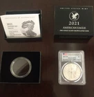 2021 W American Silver Eagle Burnished Type 2 - PCGS SP70 First Strike With OGP
