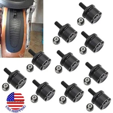 10pcs Rear Fender Black Seat Screw Bolt Nut Kit Fit For Harley Sportster Softail