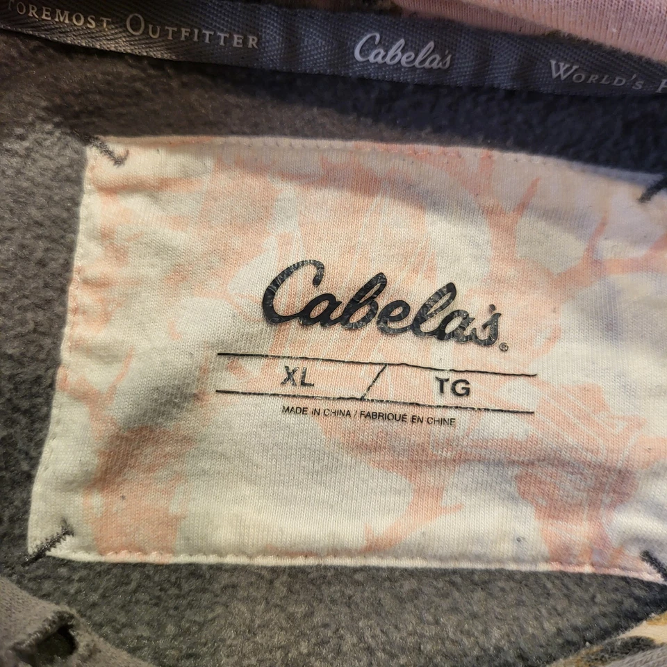 Cabelas Hoodie Womens XL Gray Pullover Sweatshirt Outdoors - Image 3 of 4