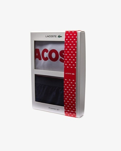 Lacoste Men's Long Colour-Block Cotton Pyjama Set / Loungewear, Small - Picture 11 of 11
