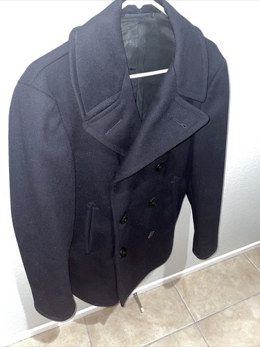 Vintage Navy Peacoat 100% Wool Enlisted 