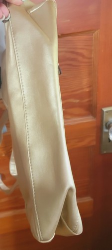 Borsa a mano vintage oro metallizzato lucido, retrò 12" x 8", 4 scomparti - Foto 7 di 8