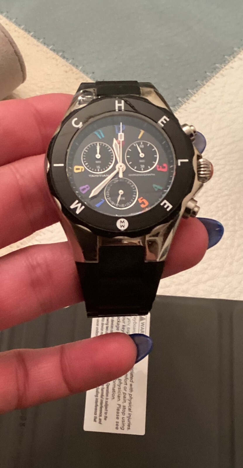 Michele MWW12F000014 Tahitian Jelly Bean Watch in Multi Color Black