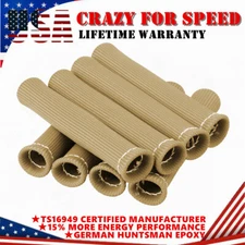 8pcs 2500° Spark Plug Wire Boots Protector Sleeve Heat Shield Cover For GMC Ford
