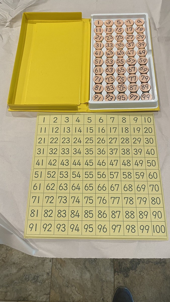 1981 Kumon Magnetic Number Board 1-100 Japan Educational Math