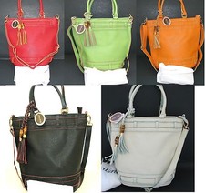 NEW-MELLOW WORLD LEATHERETTE TASSELS WOOD ACCENT,CROSSBODY,TOTE,PURSE DUST BAG