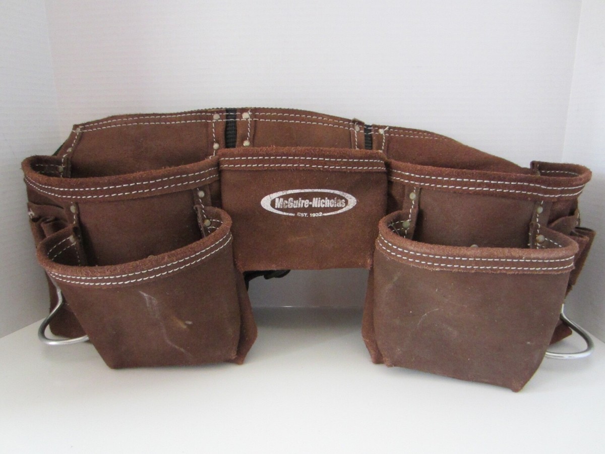 McGuire Nicholas Tool Apron w/Single Tine Roller Buckle Brown