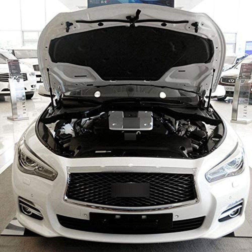 Front Hood Spring Gas Shocks Lift Supports Struts For Infiniti Q50 2014
