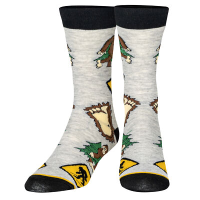 Crazy Socks Big Foot Fun Print Novelty Crew Socks for Men