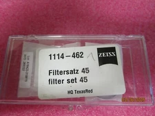 Zeiss Filter 45 1114-462 - 2 Filters 0424-014 & 0424-016