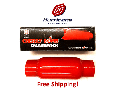 Cherry Bomb 87521CB 3.5/" Round Glasspack Muffler 2.25/" Inlet Outlet