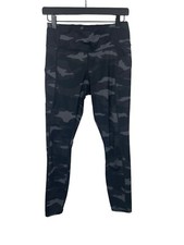 Athleta Womens Camo Contender 7/8 Leggings Black/Grey Camo Size Small