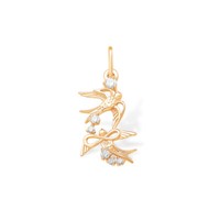 KettenanhäNger AnhäNger Charm Silber Vergoldet Rosegoldoptik Zirkon Echtschmuck