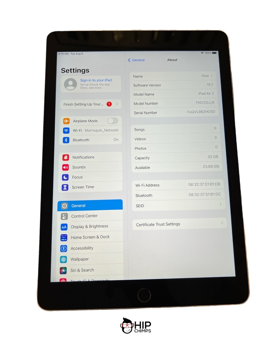 Apple iPad Air 2 - 32 GB - Space Gray (FNV22LL/A) | eBay