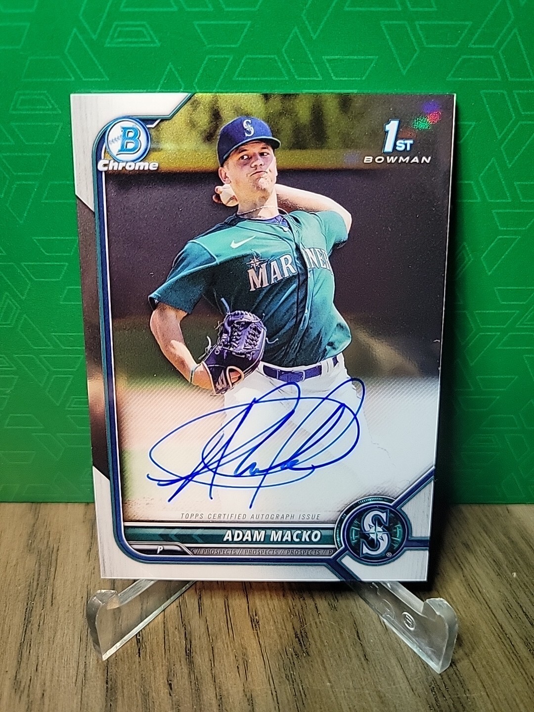 2022 Bowman Chrome Prospect Autographs #CPA-AM Adam Macko (AU, RC) Mariners