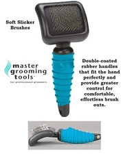 Master Grooming Tools SOFT SLICKER BRUSH SMALL Ergonomic DOG CAT Dematting Hair
