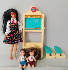 Vintage Barbie Teacher  Students Playset