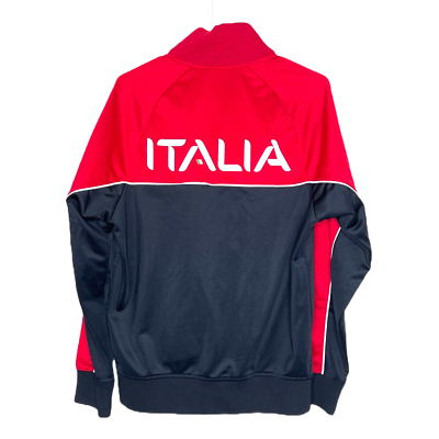 Vintage Fila Sport Italia Soccer Football Track Jacket Red Black