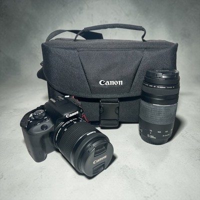 Canon EOS Rebel SL1 DSLR Camera Kit W 18-55mm Zoom Lens 75-300 & Bag