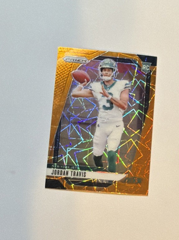 2024 Prizm JORDAN TRAVIS Orange Lazer - Rookie #359 -NY Jets