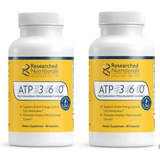 Researched Nutritionals ATP 360–Mitochondrial Supplements 90 Capsules(Pack of 2)