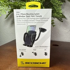 Scosche  4-in-1 Phone Stick Grip Suction Cup Vent/Dash/Windshield Mount