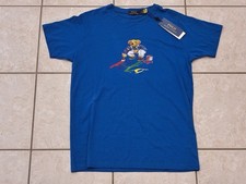 Polo Ralph Lauren Paint Bear T-Shirt Blue Custom Slim Fit Men  s Large NWT