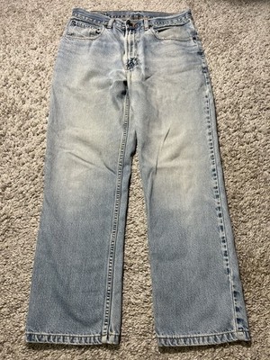 Vintage LL Bean 90s Jeans Straight Leg Lightwash 32x27 Normcore Distressed