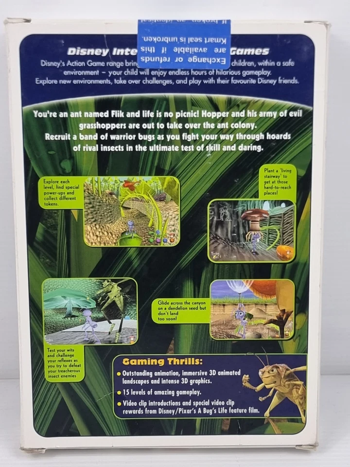 A Bug's Life PC CD Rom Video Game 1999  Big Box Complete with Manual - Image 2 of 4