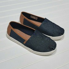 NWOT Toms Kids Denim Slip-On Loafer Shoes