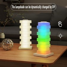 Smart Touch LED Night Light w/Wireless Charger RGB Color Changing Bedside Lights