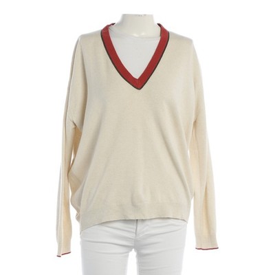 Brunello Cucinelli Pullover S Weiß Rot Sehr gut