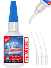 3D Printer Glue for PLA, PETG, ABS Resin Models - Fast Curing Liquid Adhesive