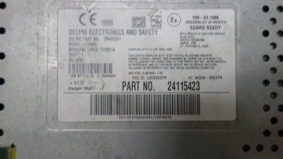 PACCAR Delphi DEA500 ConcertClass Radio pp105266-5401131 - Image 3 of 4